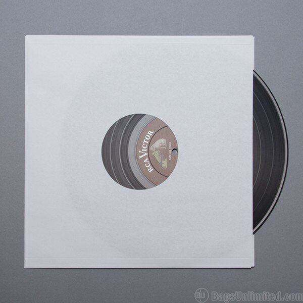 12'' White Paper Record Sleeves. Fi